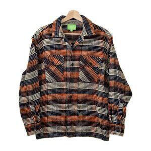 HUF Shirt Mens S Multicolor LS Cotton Shacket Button Up Casual Skater Streetwear